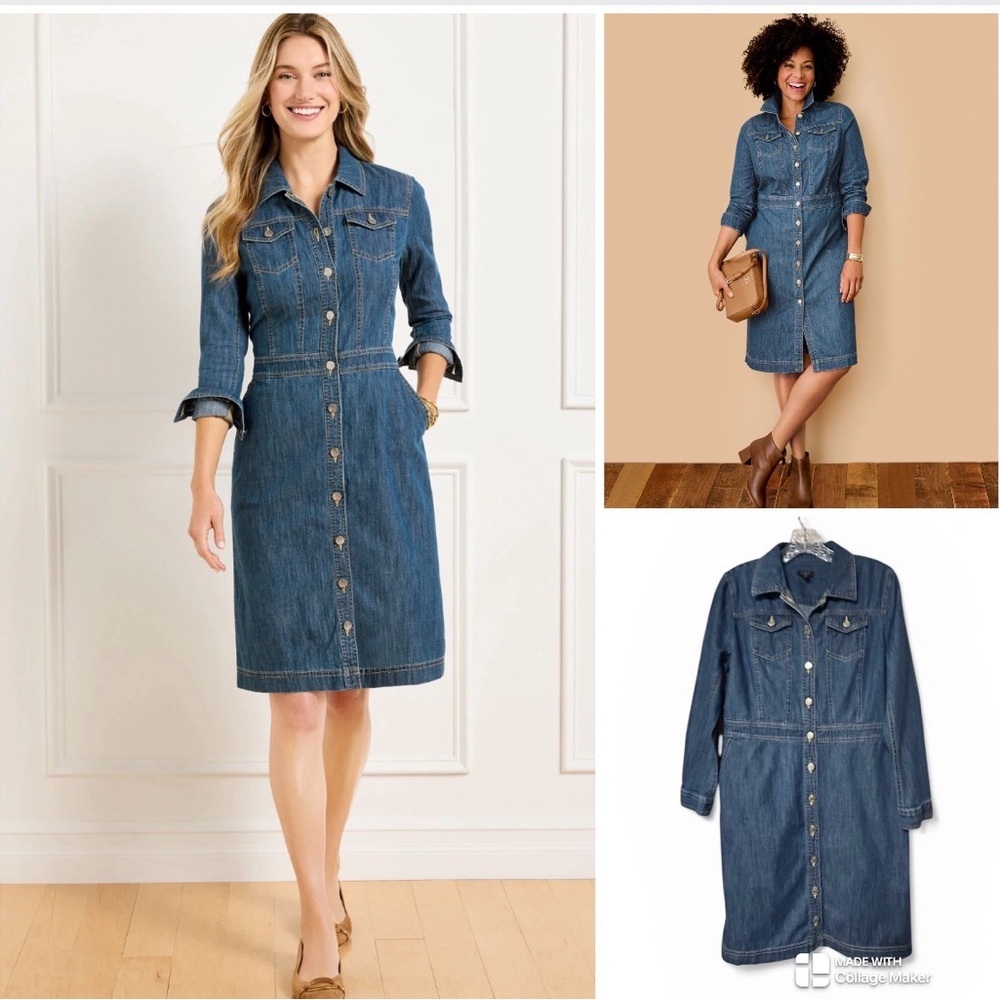 Talbots NWOT Denim shirt dress
